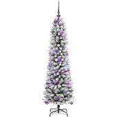 vidaXL Kunstkerstboom Wit 150 cm PVC en Metaal en Plastic