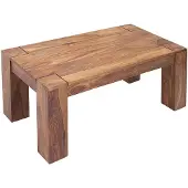 Invicta Massief houten salontafel MAKASSAR 100cm Sheesham unieke korrel - 37047