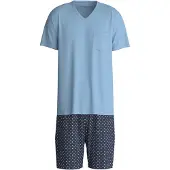 Calida Pyjama kort navy / turquoise / opaal / wit