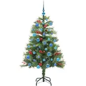 vidaXL Kunstkerstboom 150 LED's Warmwit PVC en Metalen Groen