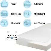 ZZZOO Matras Ledikant + Topper 60x120 Airgosafe Panter