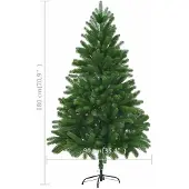 vidaXL Kunstkerstboom met levensechte naalden 180 cm groen