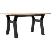 vidaXL - Salontafel - Y-frame - 80x50x40 - cm - massief - grenenhout - en - staal