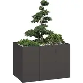 vidaXL Plantenbak 120x80x80 cm staal zwart
