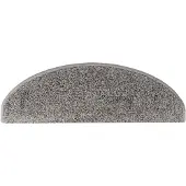 vidaXL Trapmatten 10 st 65x21x4 cm Grijs Halfrond Groot