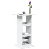 vidaXL Bartafel met opbergruimte 60x60x102 cm bewerkt hout wit