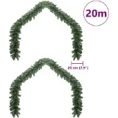vidaXL Kerstkrans 2 st Groen 20 m PVC