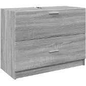 vidaXL Wastafelkast 78x37x59 cm bewerkt hout grijs sonoma eikenkleurig