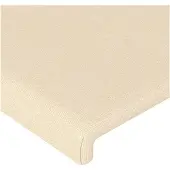vidaXL Hoofdbord met randen 183x16x78/88 cm stof crèmekleurig