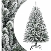 vidaXL Kunstkerstboom met scharnieren en sneeuw 120 cm