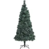 vidaXL Kunstkerstboom met standaard 120 cm PET groen