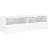 vidaXL Tv-wandmeubel 100x30x30 cm bewerkt hout wit