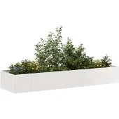 vidaXL Plantenbak 280x80x40 cm roestvrij staal