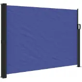 vidaXL Windscherm uittrekbaar 140x600 cm blauw