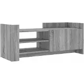 vidaXL Tv-meubel 100x35x40 cm bewerkt hout grijs sonoma eikenkleurig