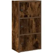 vidaXL Boekenkast 40x24x77 cm bewerkt hout gerookt eikenkleurig