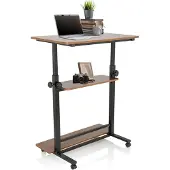 Hjh OFFICE WORKSTATION II | 80x50 - Bureaus Zwart / Walnoot