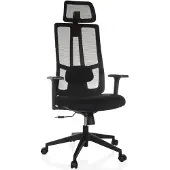 Hjh OFFICE Bureaustoel / draaistoel TRAMORE zitting stof / rugleuning mesh zwart