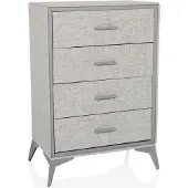Hjh LIVING Commode SKUFFY 64 x 35 x 90 cm 4 laden grijs