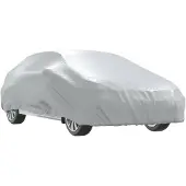 vidaXL Autohoes voor sedan met gespriemen L volledig zilverkleurig