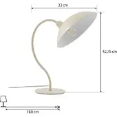 LUCANDE Tafellampe , Arvadon, Beige, Woonkamer, Metaal, Modern