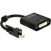 DeLOCK Premium Mini DisplayPort 1.2 naar DVI actieve adapter (1920 x 1200) / zwart - 0,20 meter