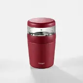 FLASKE Muesli Bowl 720ML - Yoghurtbeker To Go - Ontbijtbeker - Lunchpot - Salade Box - Voor Yoghurt, Havermout & Salade - Lekvrij & Isolerend - Rood/Lava