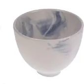 MEA 6x Kom blauw marmer porselein Ø13x11cm
