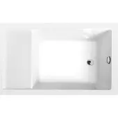 Polysan Jazz Bad met zitting 120x75cm, wit