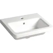 Sapho City Keramische vierkante wastafel 50x40cm, wit
