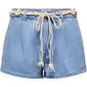 ONLY Onlmindy Mid Waist Regular Fit Shorts Dames Blauw M