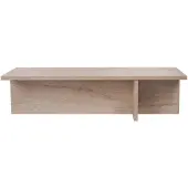 CALICOSY Salontafel met rechthoekig blad en asymmetrische poot l120 cm harbor