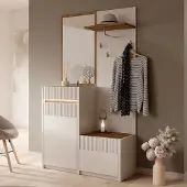 Meubella - Orenzo - Kapstok - Beige - 108x42x196 cm