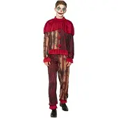 Boland verkleedpak Midnight Clown polyester rood