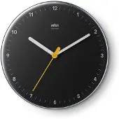 Braun BC26B-DCF, Wandklok, Radiogestuurde klok, Rond, Zwart, Klassiek, Analoog