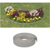 vidaXL Tuinrand 10 m 10 cm polyetheen grijs