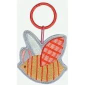 Sticky Lemon - geborduurd sleutelhanger - lemon tree - hommel