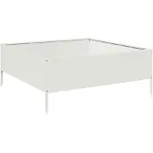 vidaXL Plantenbak verhoogd 100x100x41 cm staal wit