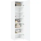 vidaXL Hoge kast 50x42,5x185 cm bewerkt hout wit