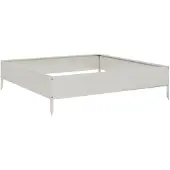 vidaXL Plantenbak verhoogd 100x100x26 cm roestvrijstaal