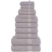 vidaXL 12-delige Handdoekenset FROGN 360 g/m² grijs