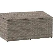 vidaXL Tuinbox 110x50x58 cm poly rattan grijs