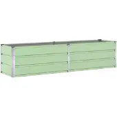 vidaXL Plantenbak Pastelgroen 195 x 50 x 45 cm Gegevens staal