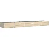 vidaXL Plantenbak Ivoor 480 x 100 x 45 cm Gegalvaniseerd staal