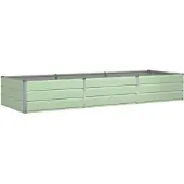 vidaXL Plantenbak Pastelgroen 290 x 100 x 45 cm Gegalvaniseerd staal