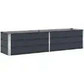 vidaXL Plantenbak Antraciet 195 x 50 x 45 cm Gegevens staal
