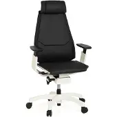 Hjh OFFICE GENIDIA PRO WHITE Leder - High end bureaustoel Zwart