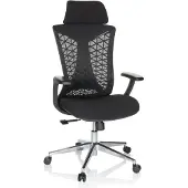 Hjh OFFICE Bureaustoel / draaistoel FALEO B Netstof / Stof zwart