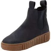 Tamaris dames Chelsea-laars 1-25403-43-805 leren enkellaarsjes donkerblauw