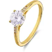 Lucardi Ring goud / transparant